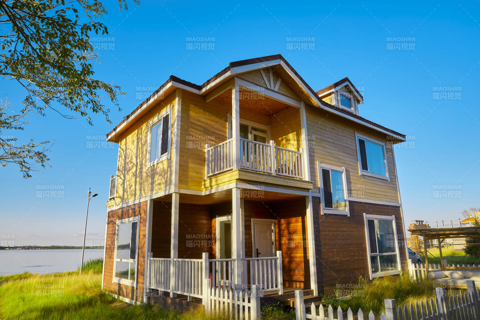 中国河北张家口库伦淖景区木屋别墅建筑群