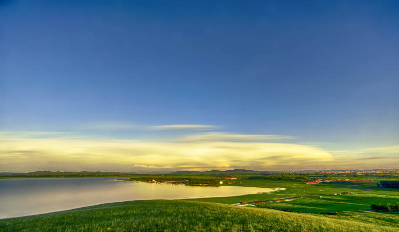 中国河北省张家口地区沽源县天鹅湖景区夏天