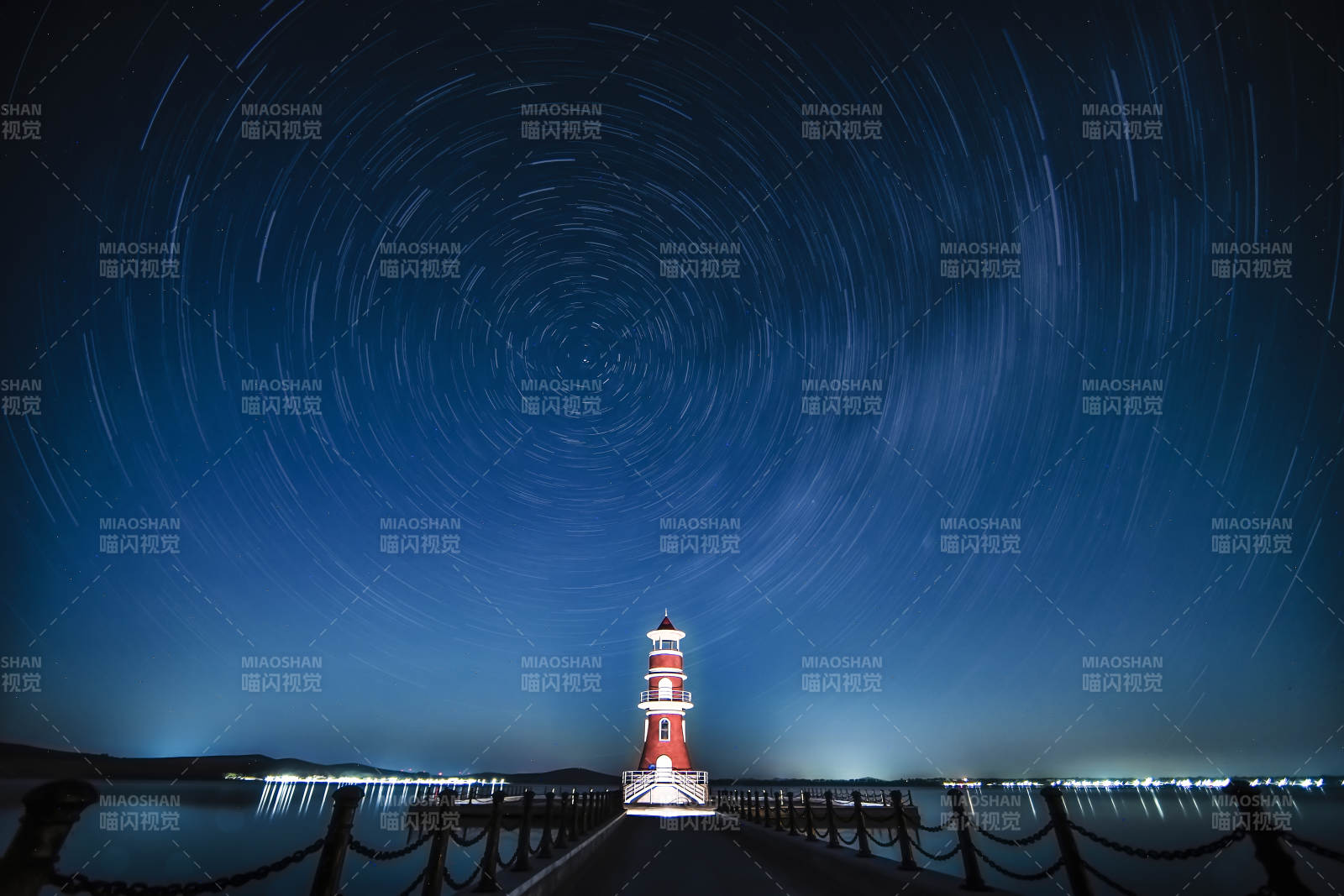 中国河北省张家口沽源县库伦淖景区天空星轨