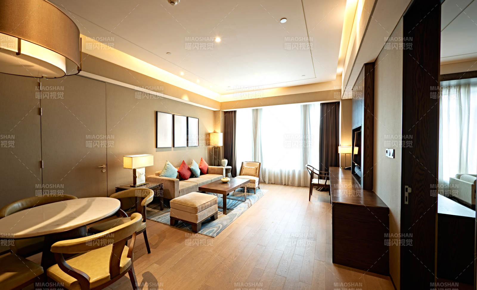 高档五星级酒店客房内部展示