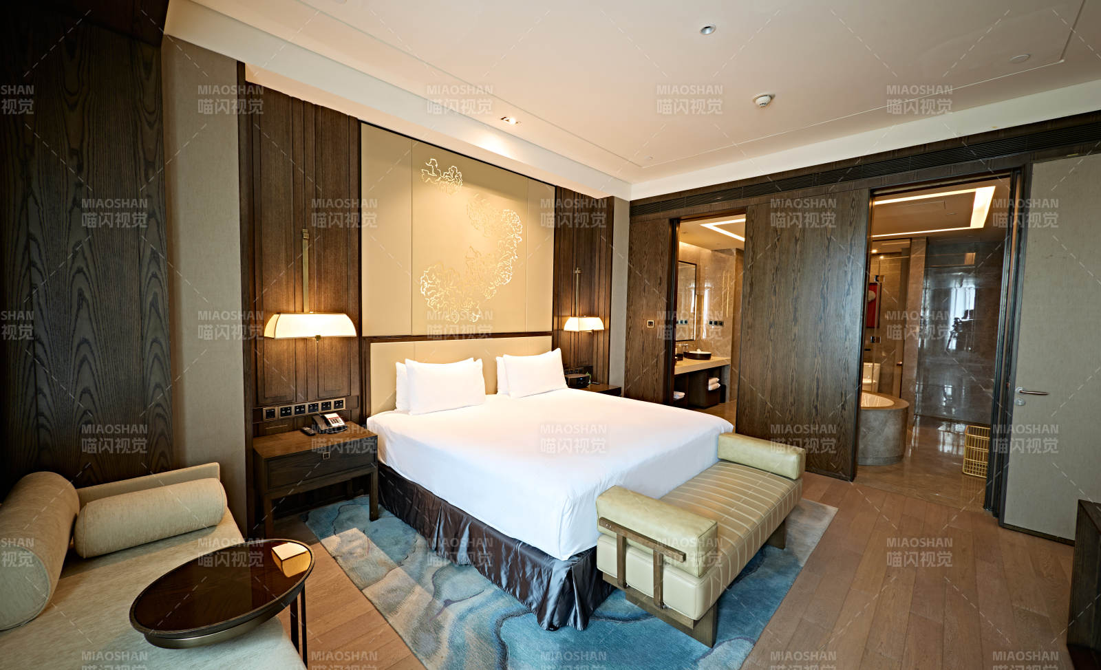 高档五星级酒店客房内部展示