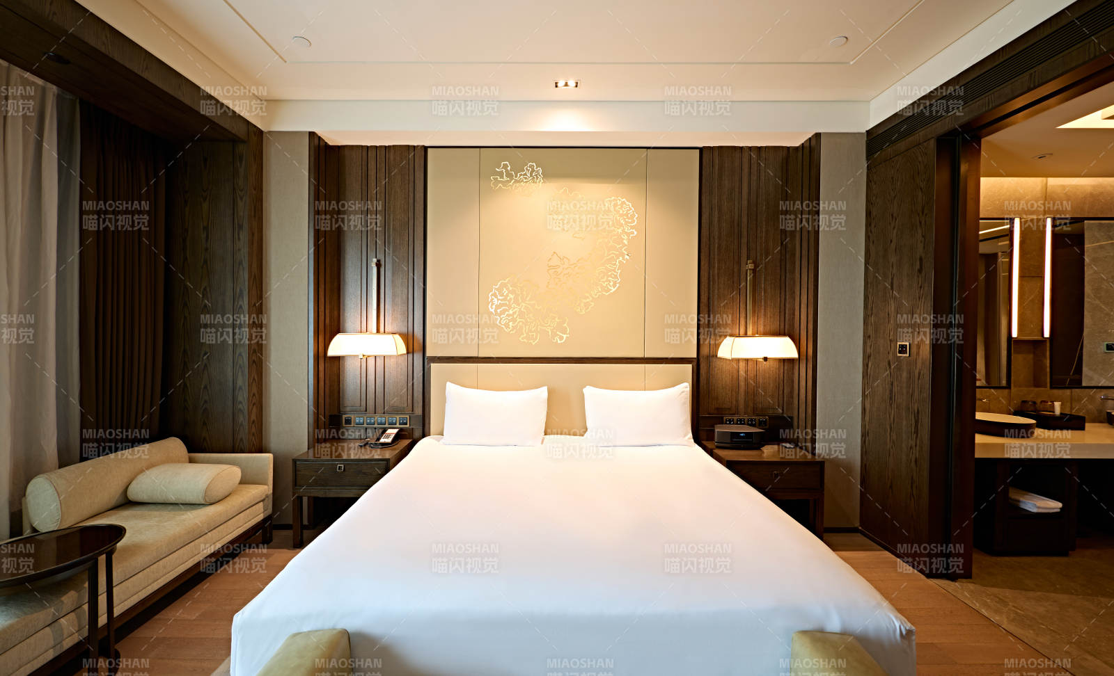 高档五星级酒店客房内部展示