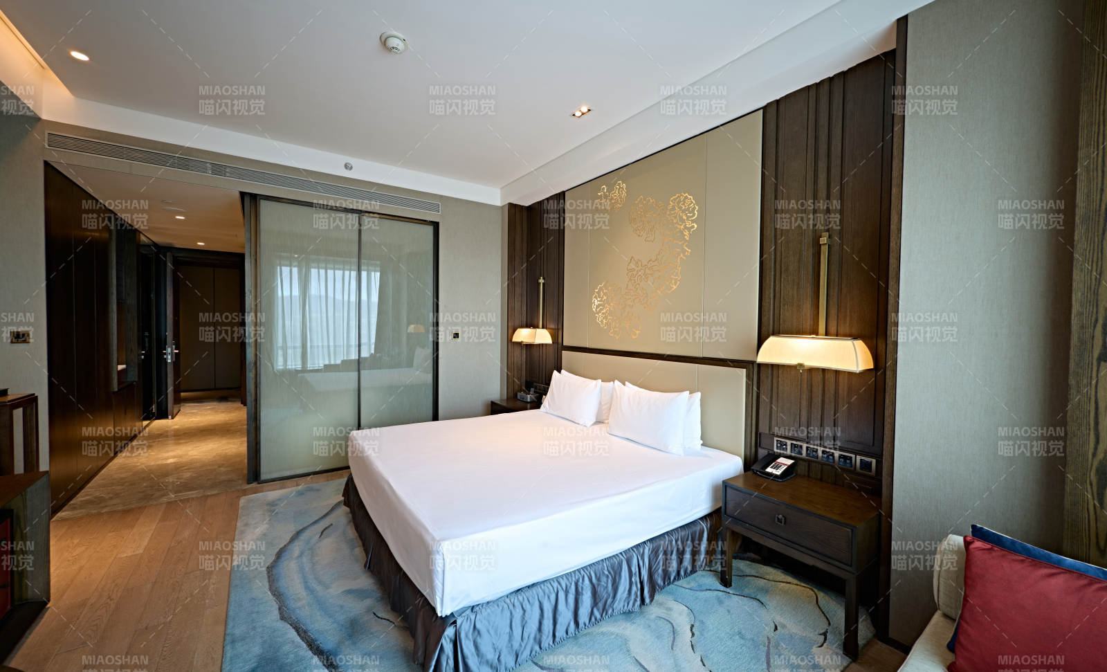 高档五星级酒店客房内部展示