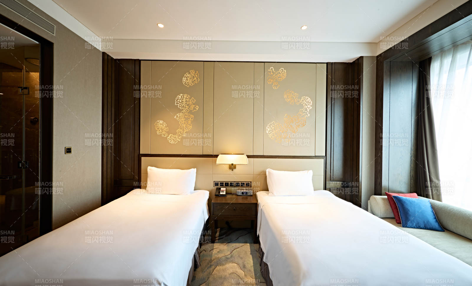 高档五星级酒店客房内部展示
