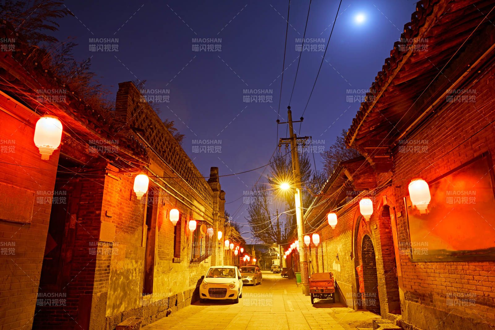 中国河北省张家口市堡子里景区夜景