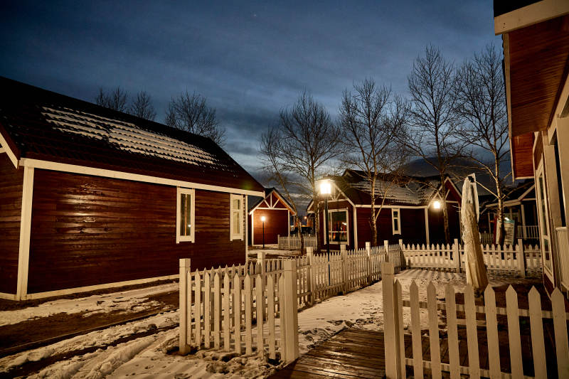 中国河北张家口库伦淖景区木屋别墅建筑群