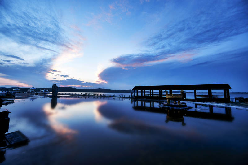 中国河北省张家口地区沽源县天鹅湖景区夏天
