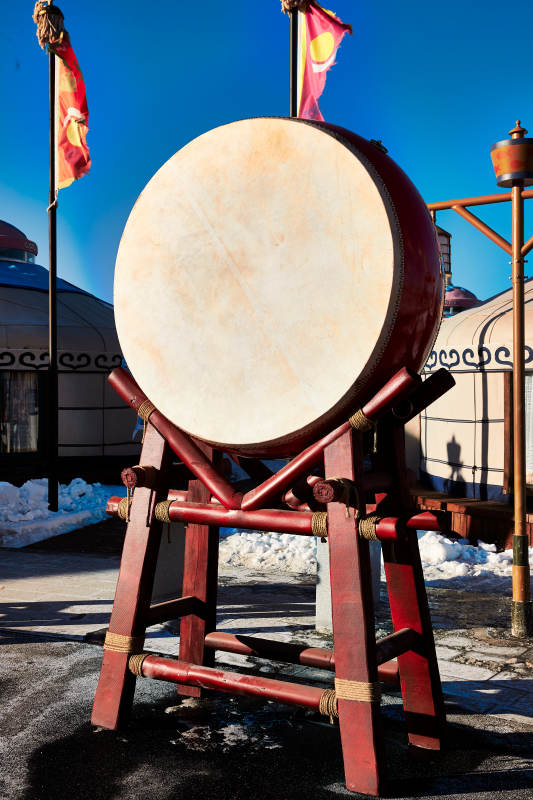 广场上的中国鼓