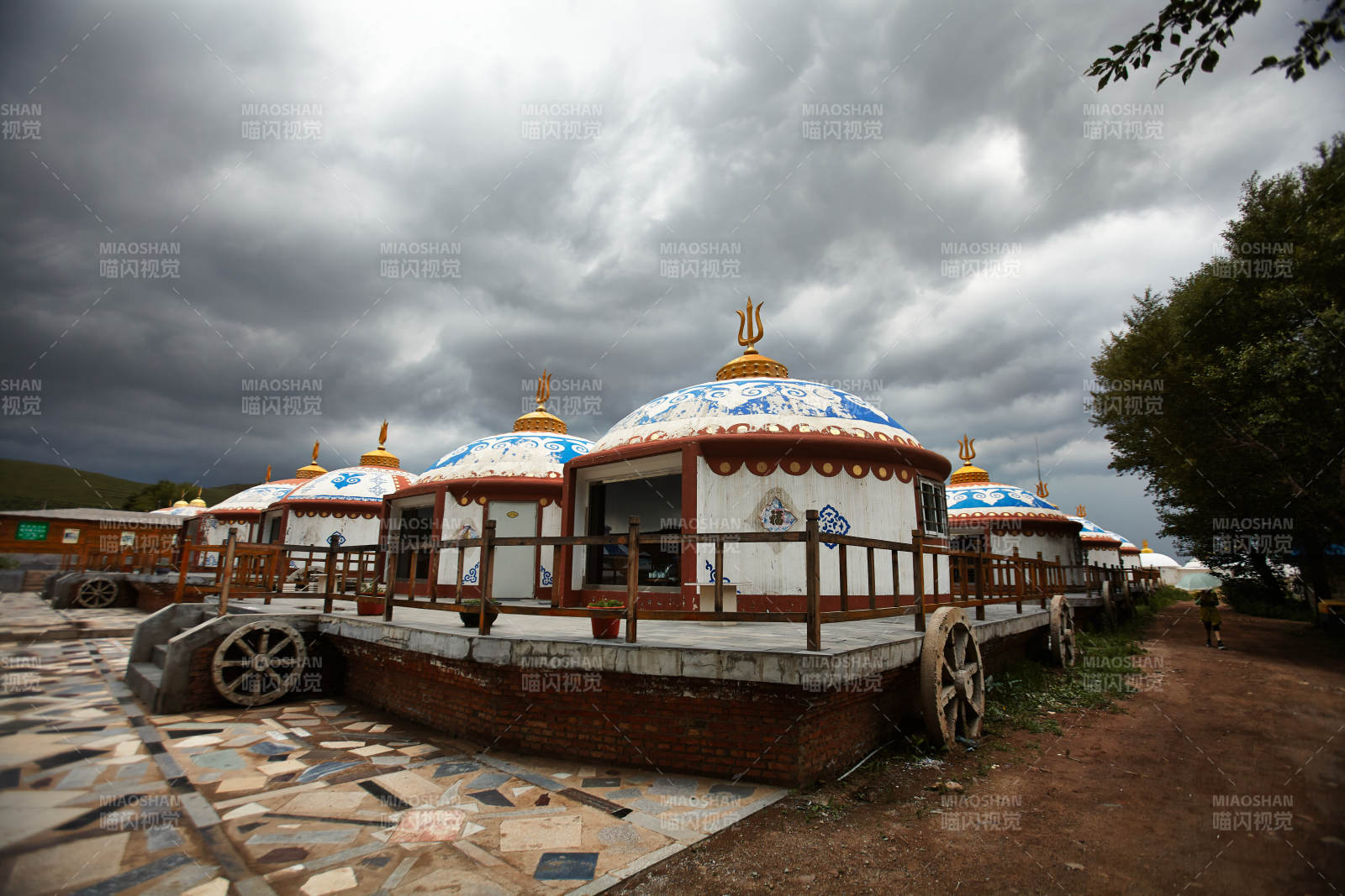 中国河北省沽源县闪电湖景区蒙古包大帐