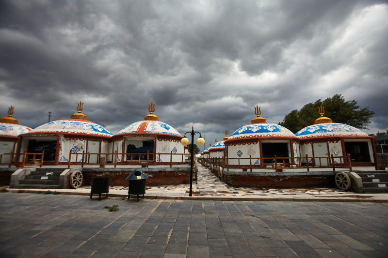 中国河北省沽源县闪电湖景区蒙古包大帐