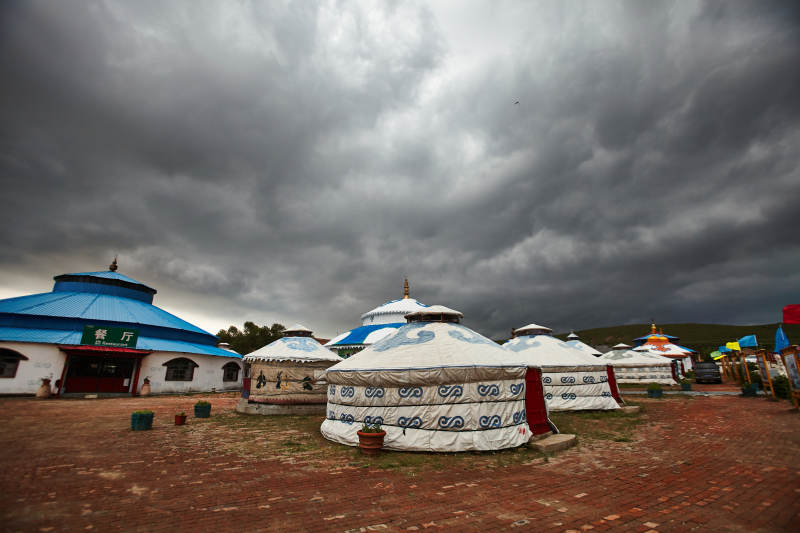 中国河北省沽源县闪电湖景区蒙古包大帐