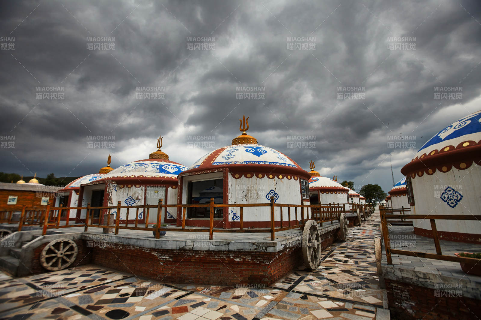 中国河北省沽源县闪电湖景区蒙古包大帐