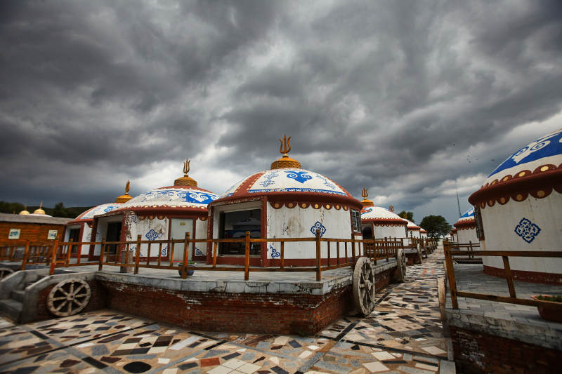 中国河北省沽源县闪电湖景区蒙古包大帐