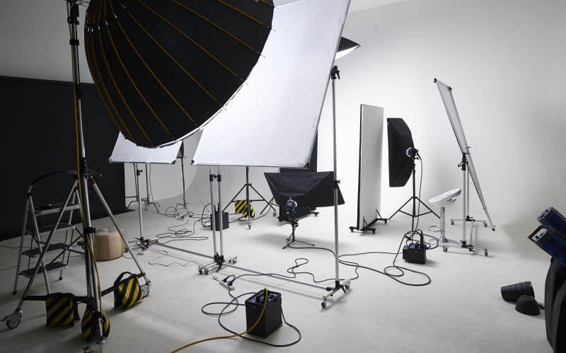 拍摄中的摄影棚