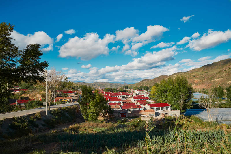 中国河北省张家口市崇礼县四杆旗脱贫致富村
