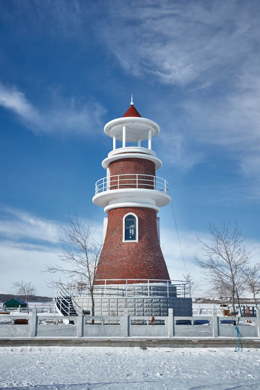 河北省张家口地区沽源县天鹅湖景区雪后风光