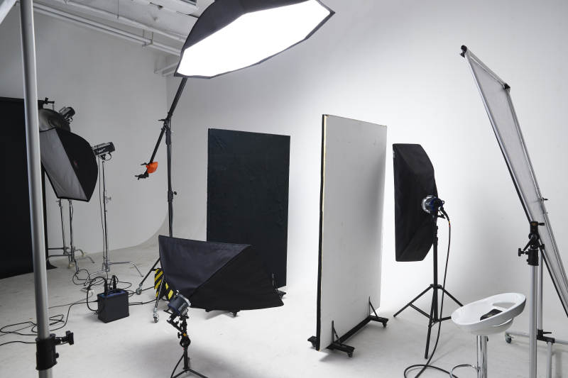 拍摄中的摄影棚