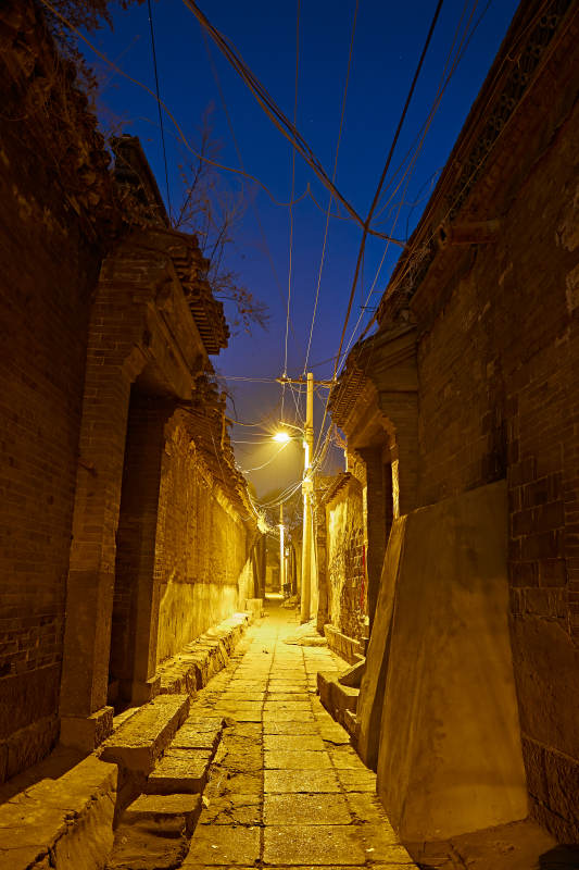 中国河北省张家口市堡子里景区夜景
