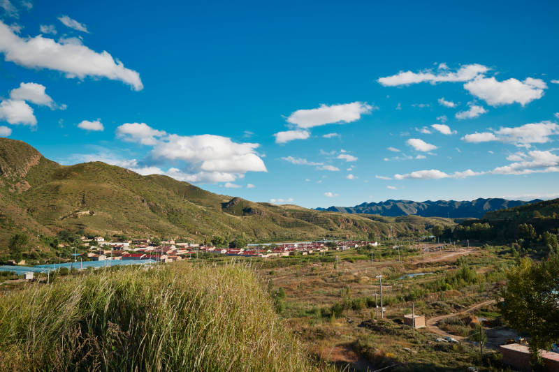 中国河北省张家口市崇礼县四杆旗村蔬菜大棚种植