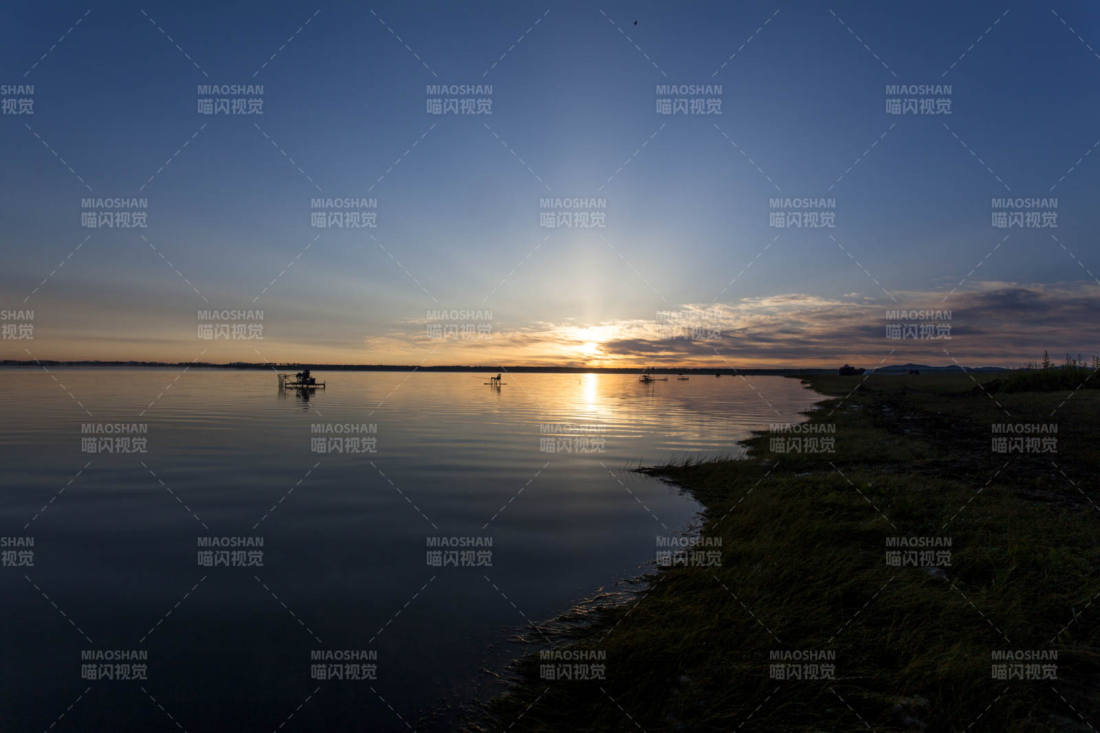 中国河北省张家口地区沽源县天鹅湖景区日出