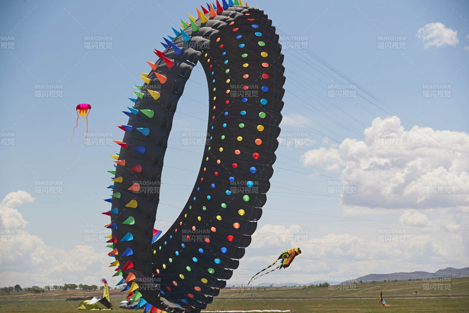 坝上草原风筝节上天空飞舞的风筝图片