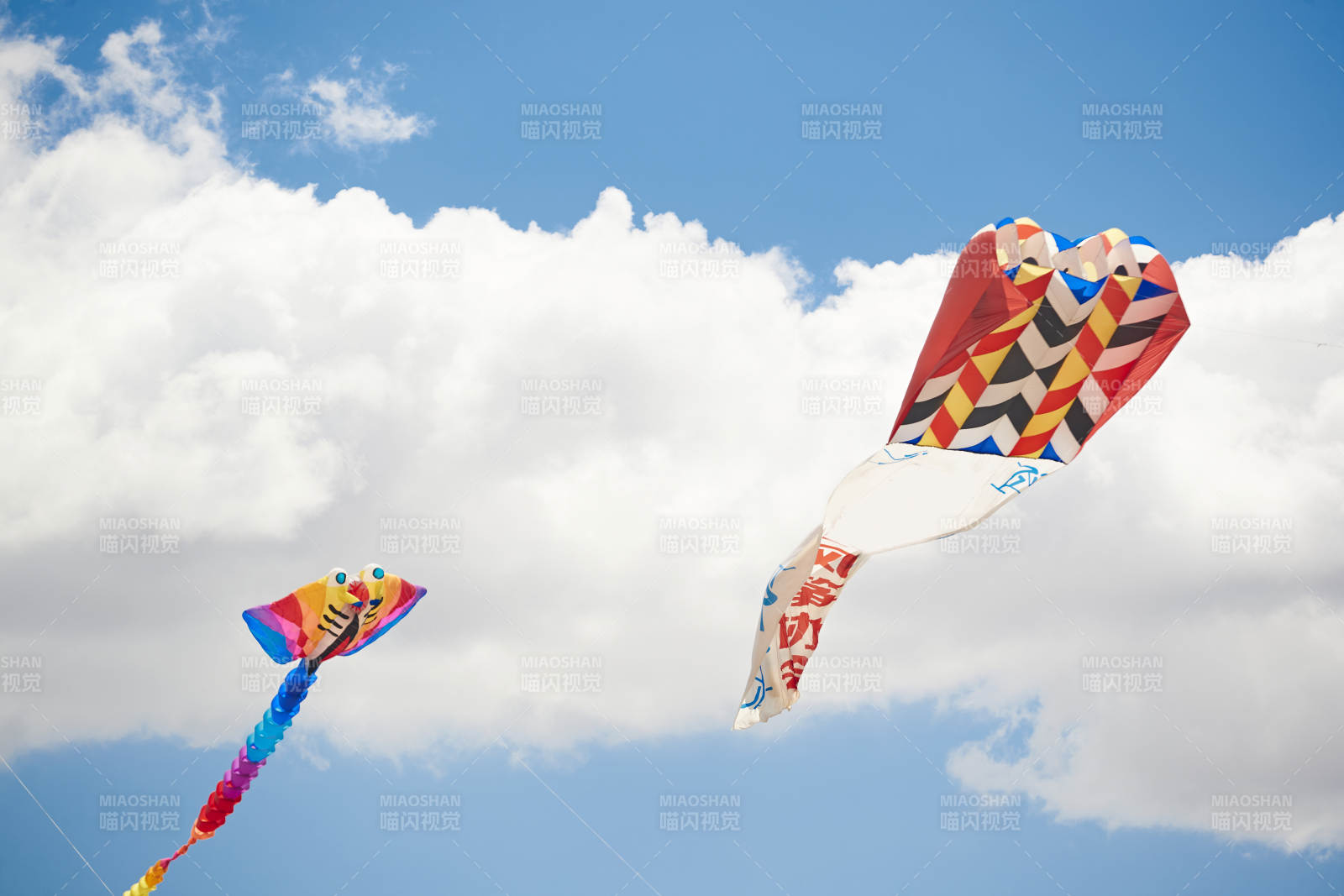 坝上草原风筝节上天空飞舞的风筝