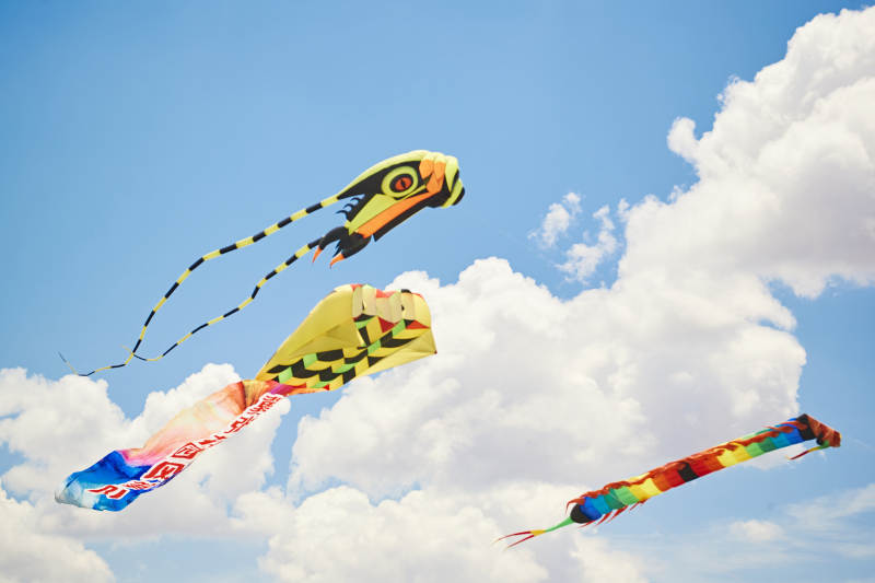 坝上草原风筝节上天空飞舞的风筝