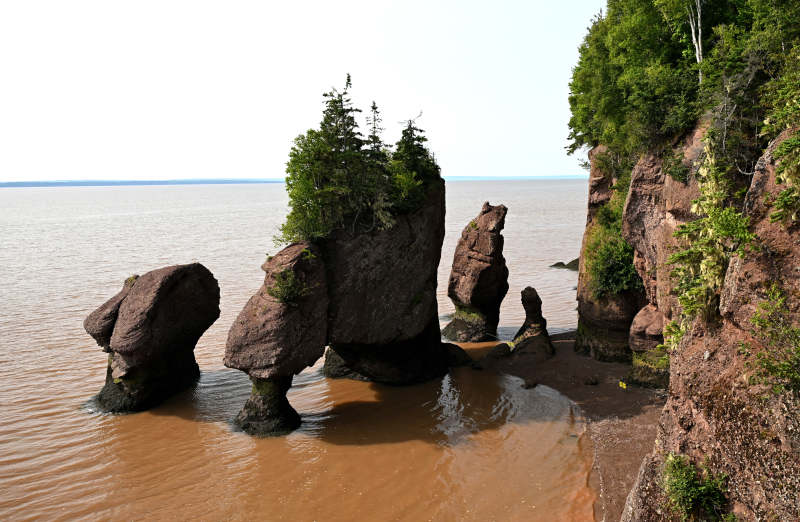 加拿大芬迪湾的花盆岩