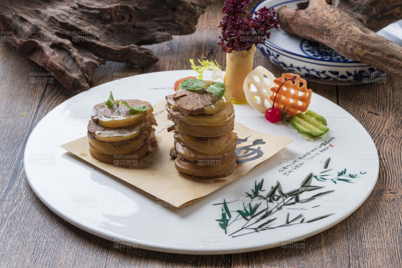 壓豬耳肘花切片