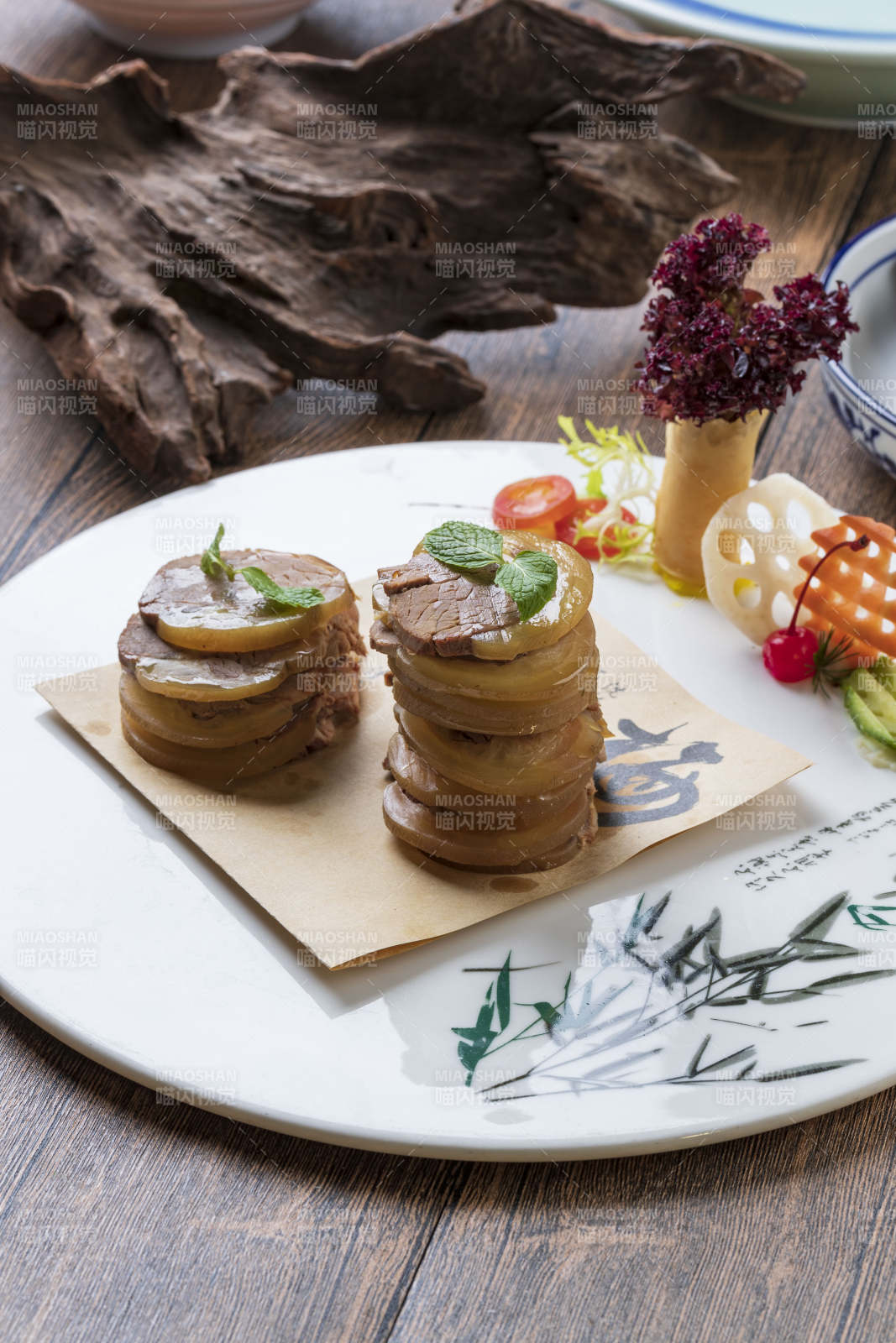 壓豬耳肘花切片