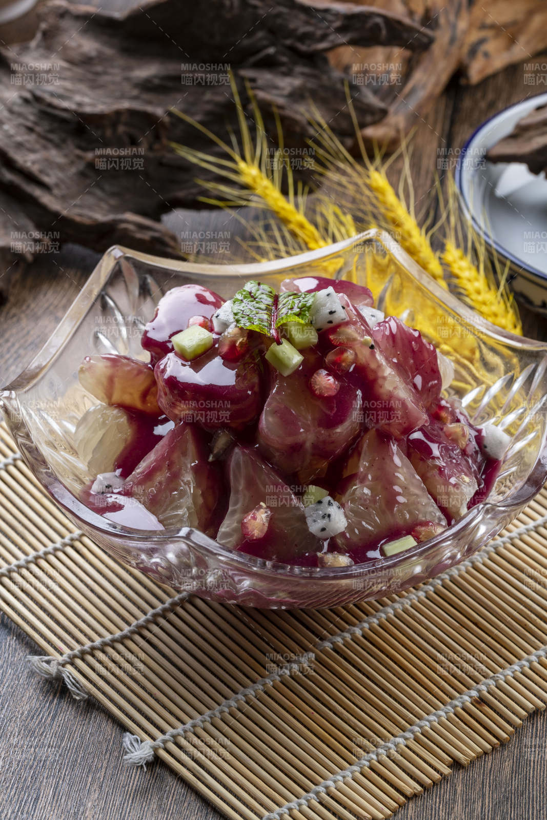 蜂蜜藍莓醬西柚肉