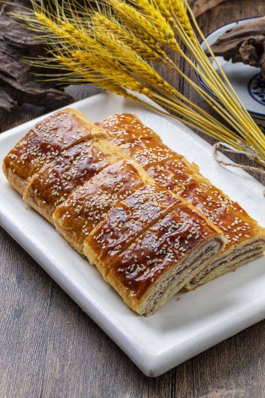 香烤红豆枣花馍