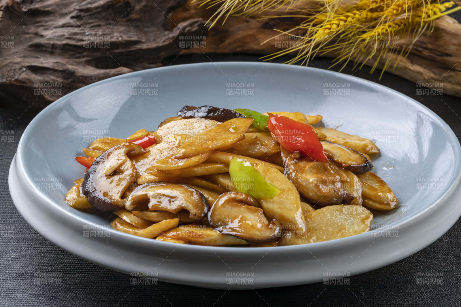 小炒香菇杏鮑菇片