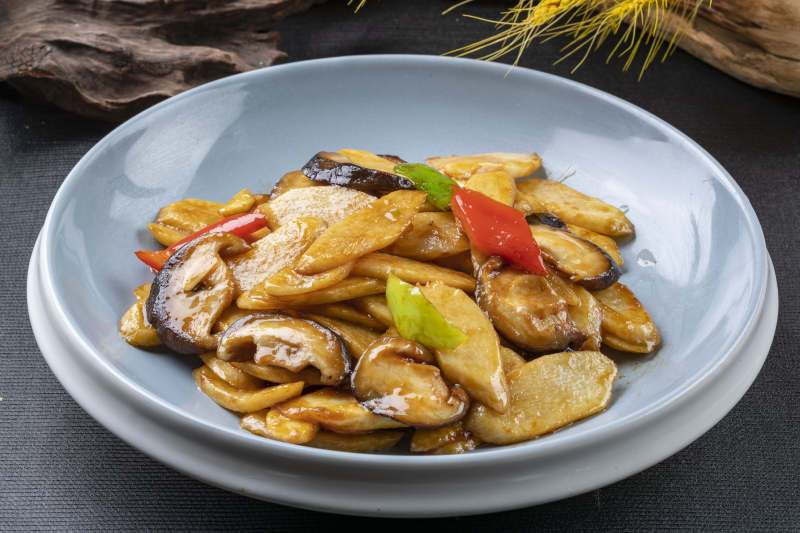 小炒香菇杏鮑菇片