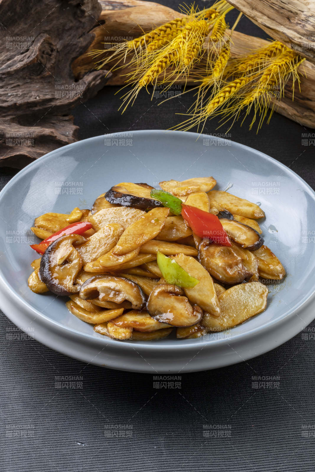 小炒香菇杏鮑菇片