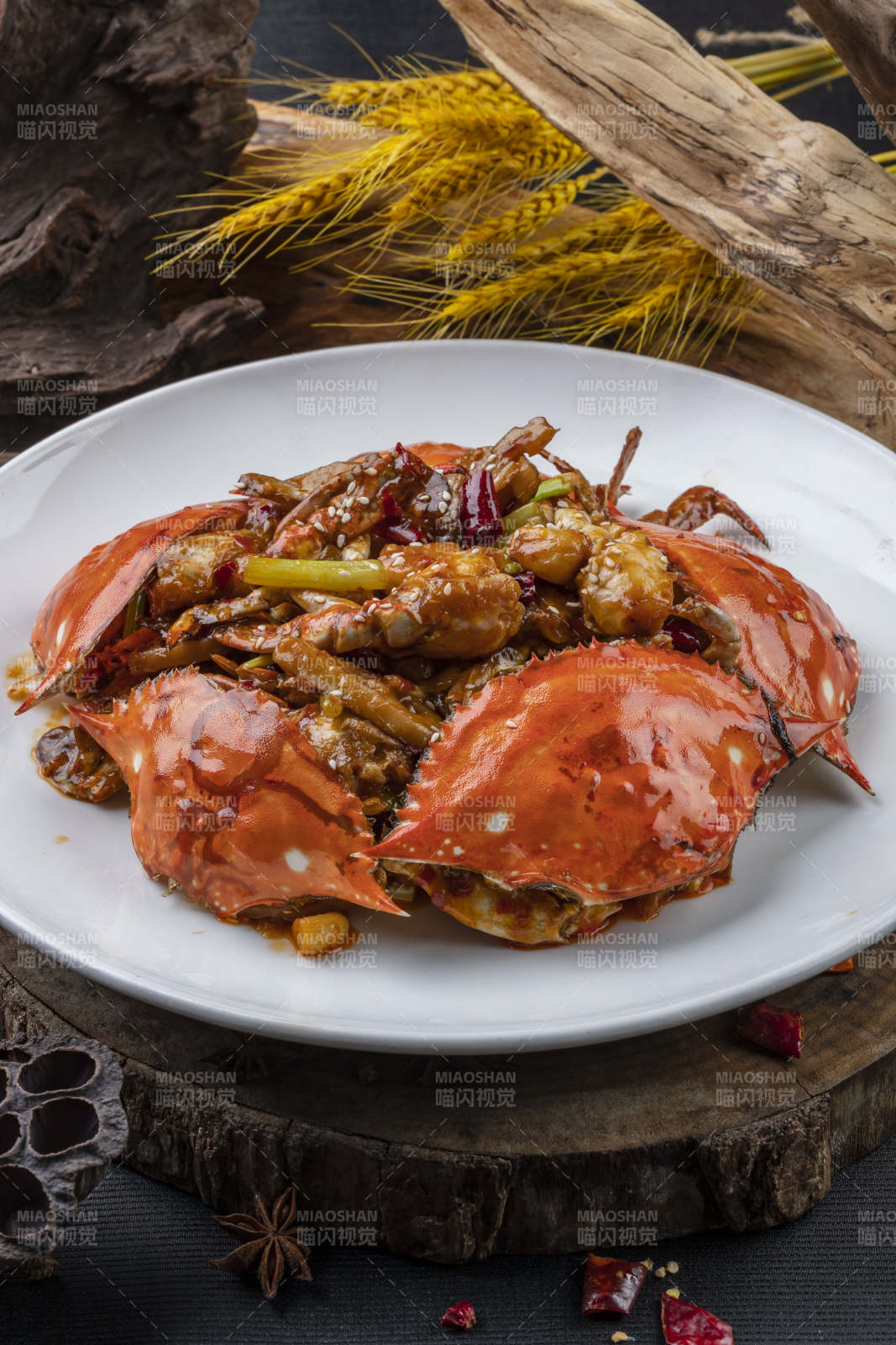 葱姜避风塘炒蟹