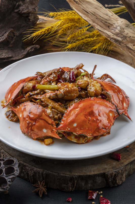 葱姜避风塘炒蟹