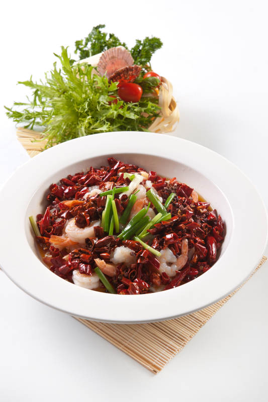 葱香水煮大虾仁