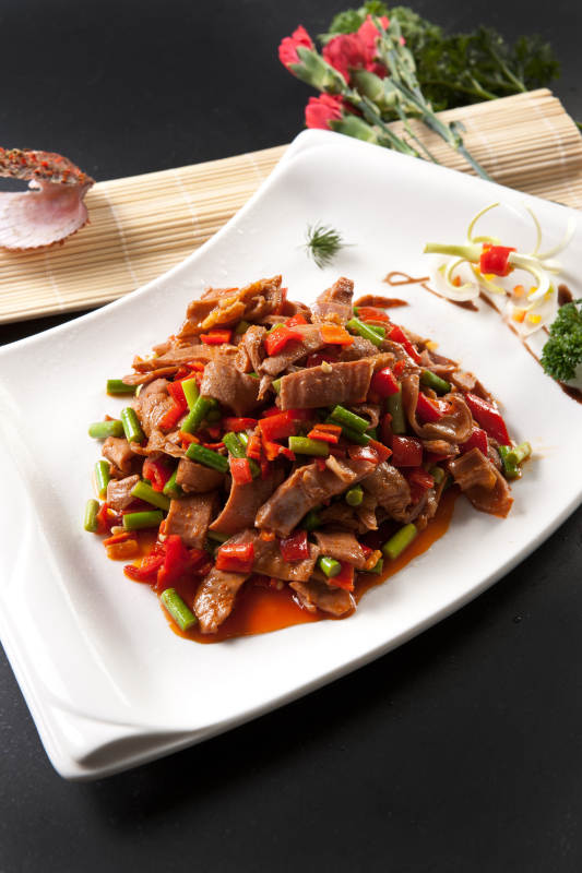 川味蒜薹剁椒炒猪肚