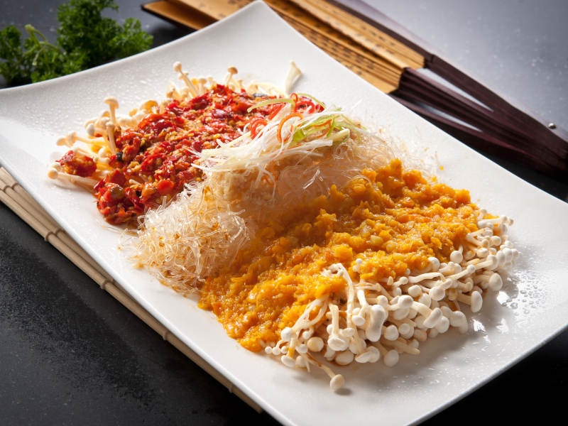 香蒸双椒粉丝金针菇