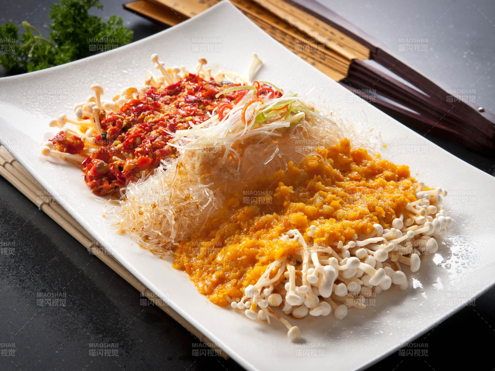 香蒸双椒粉丝金针菇