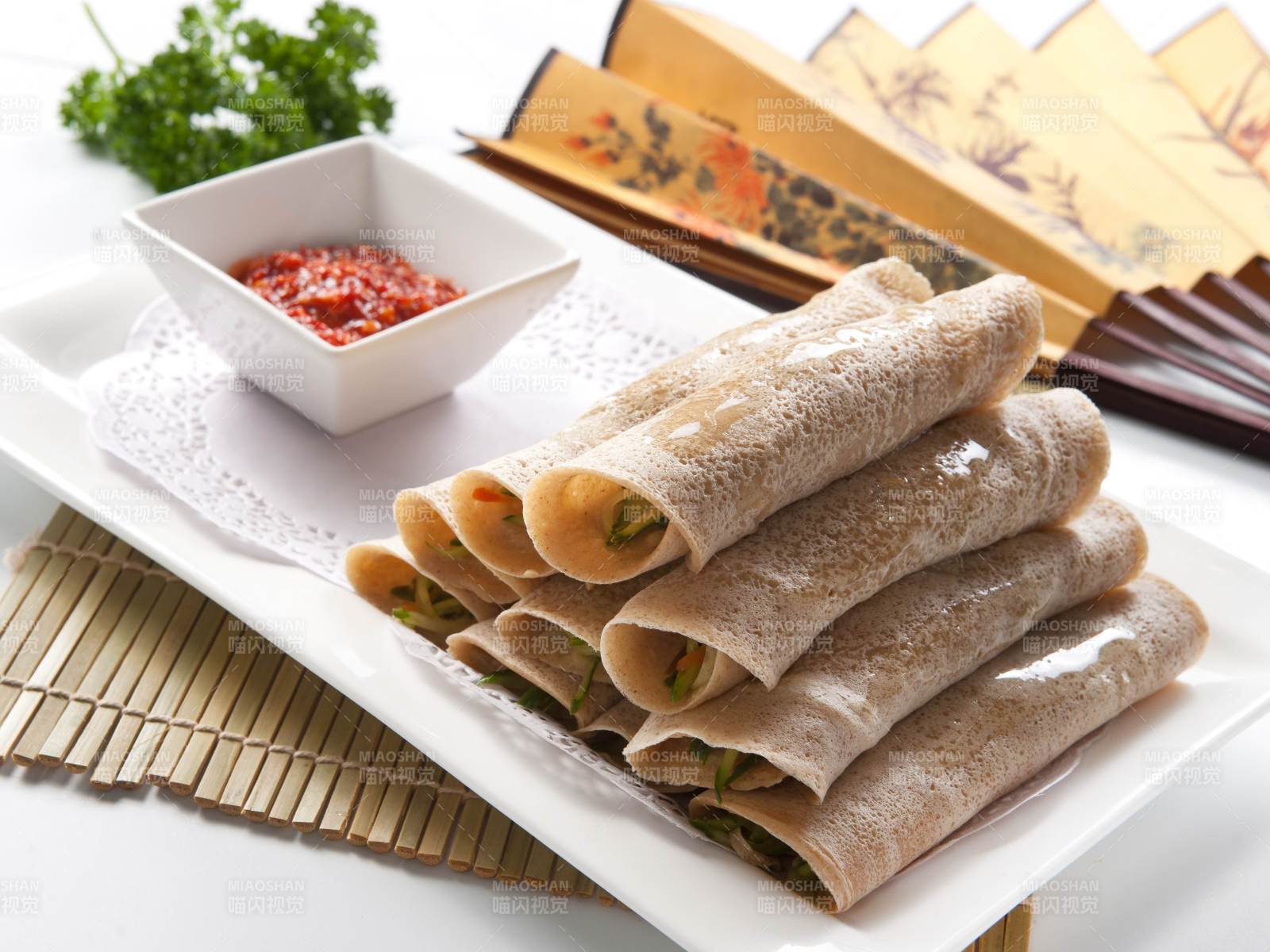 农家煎饼卷时蔬图片