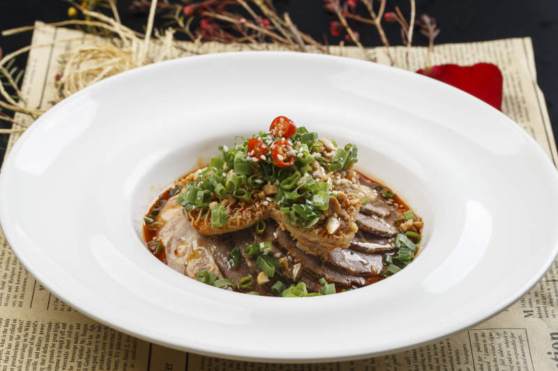 香辣卤味牛肉金钱肚-摄影图