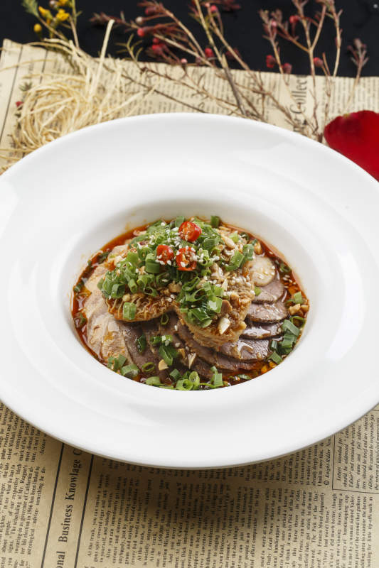 香辣卤味牛肉金钱肚-摄影图