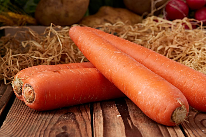 新鲜采摘有机蔬菜胡萝卜