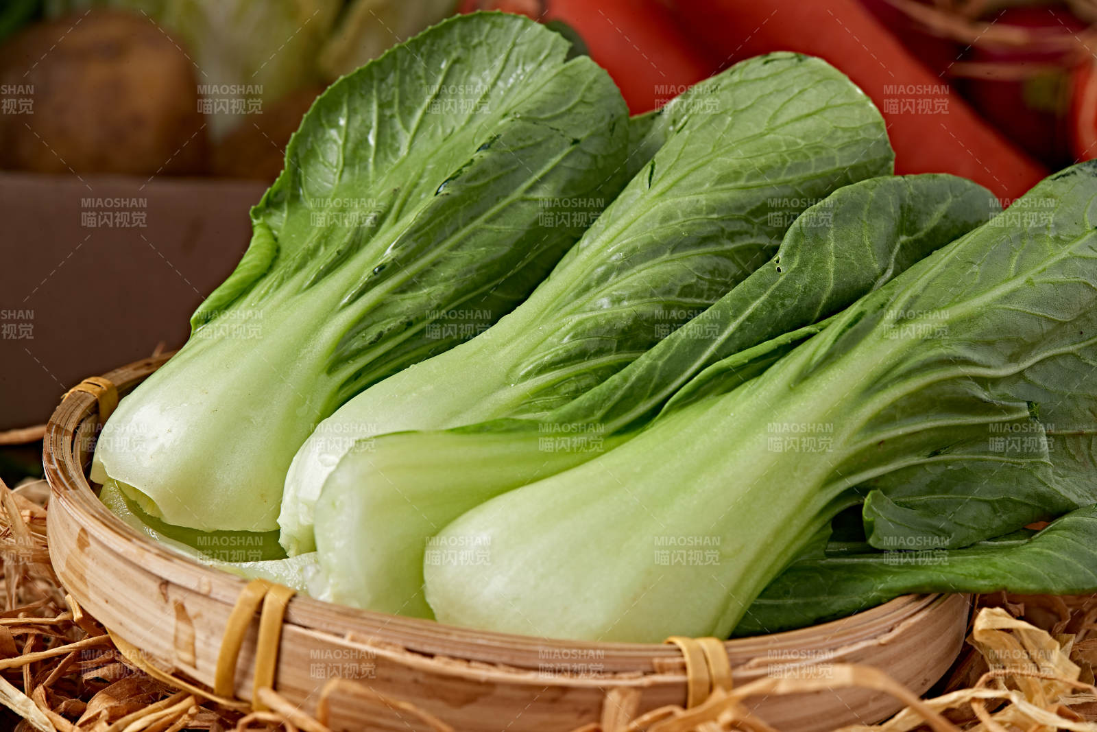 新鮮采摘有機青菜油菜