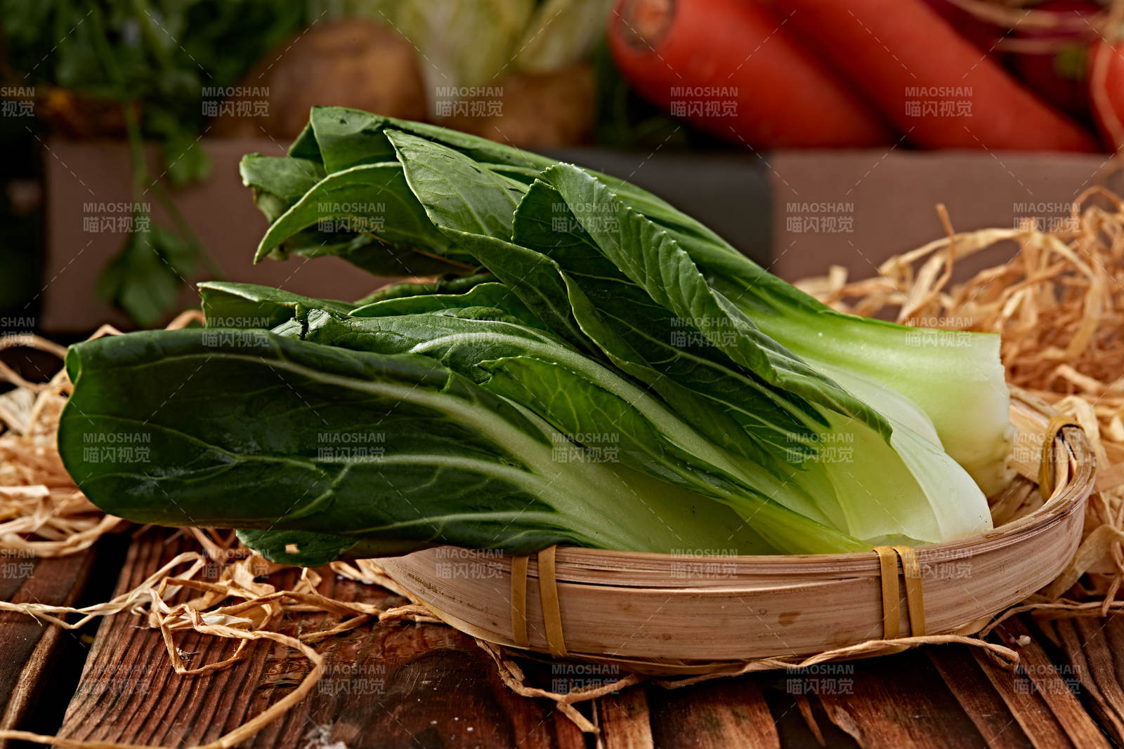 新鮮采摘有機青菜油菜