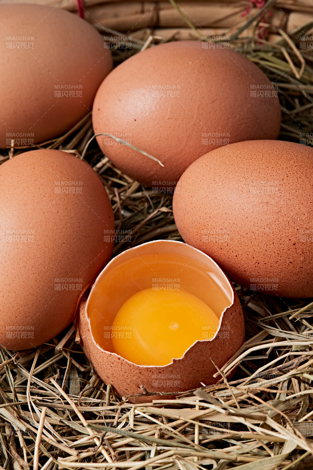 被草團擁抱的營養(yǎng)豐富味道鮮美的油雞蛋