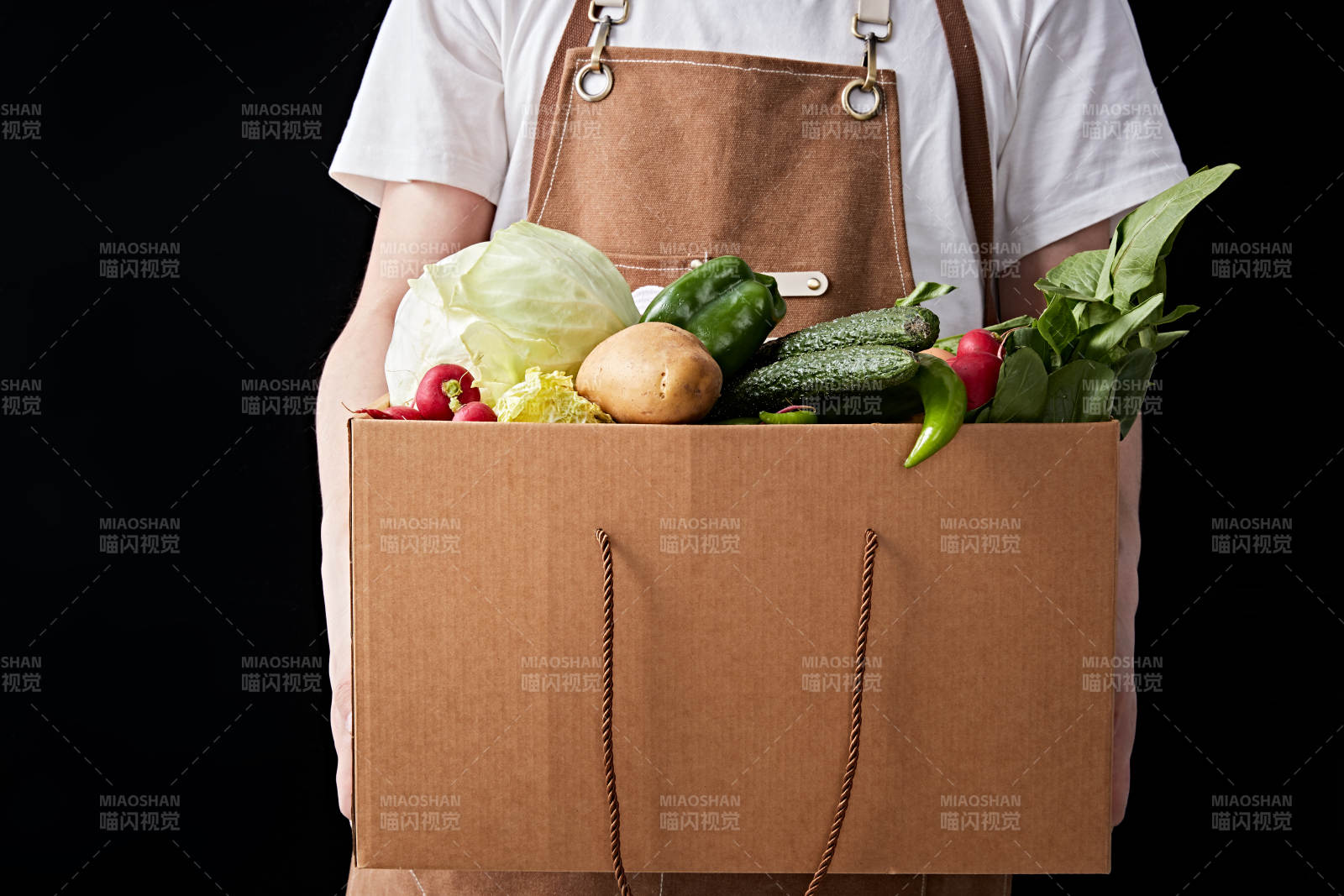 农场新鲜采摘蔬菜