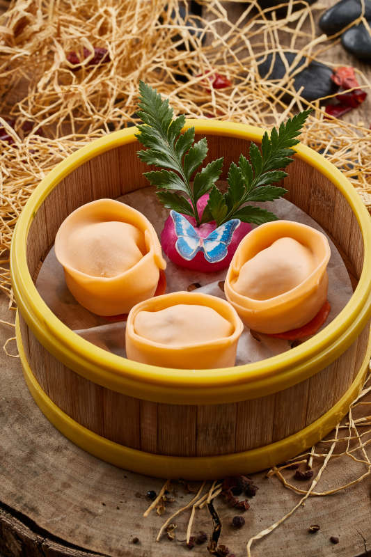 茶餐元宝蒸饺-摄影图